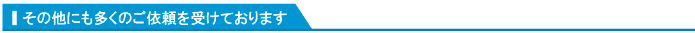 その他にも多くのご依頼を受けております